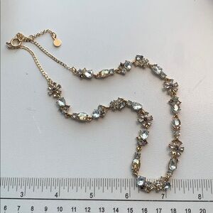 Loft Elegant Gold Metal and Sparkly  Rhinestone 17"  Necklace